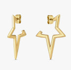 134322/012Nomination Ecclettica Gold Colour Steel Star Earrings