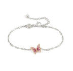 241102/040 NOMINATION SILVER & RGP CZ BUTTERFLY BRACELET - CRYSALIS