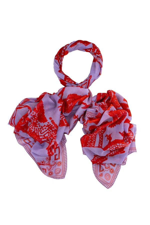 GIANT WILLOW VIOLET SCARF by ONE HUNDRED STARS
