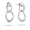 THOMAS SABO SILVER TOGETHER CZ HOOP LINKED STUD EARRINGS - H2350-051-14