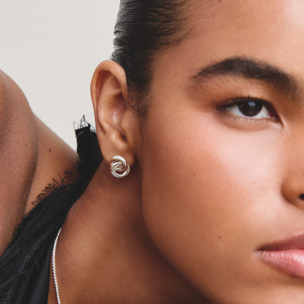 THOMAS SABO SILVER CZ TOGETHER STUD EARRINGS - H2352-051-14
