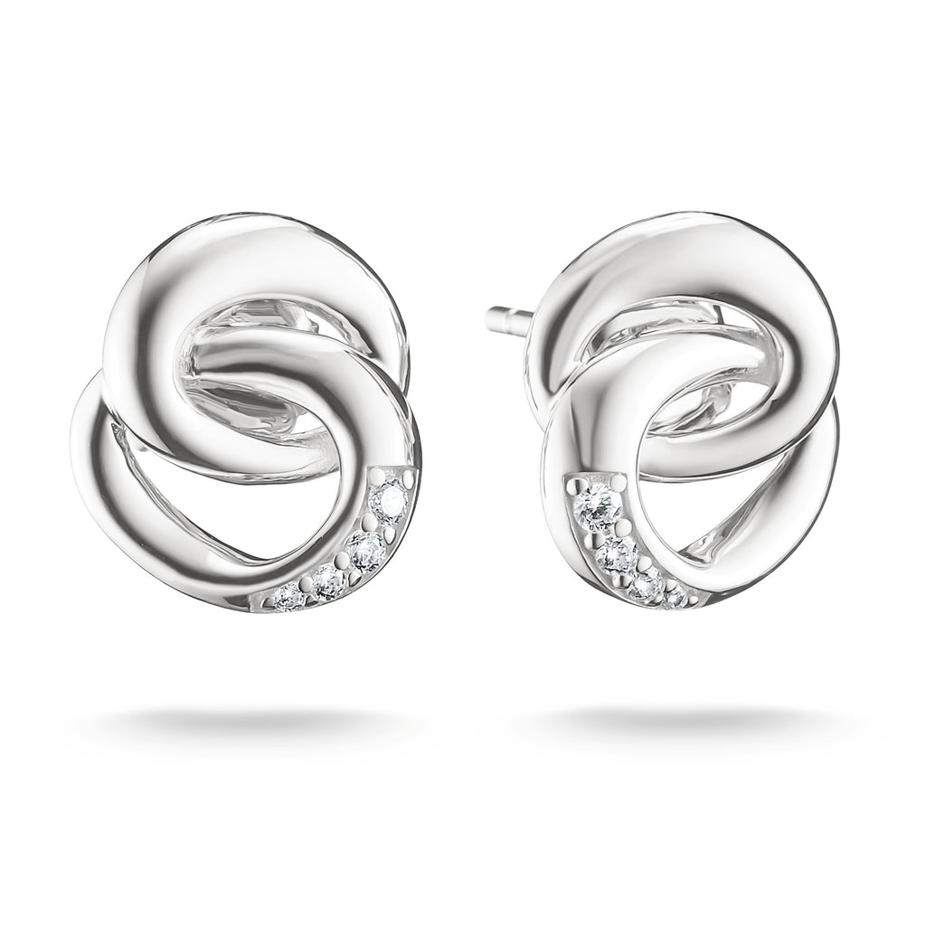 THOMAS SABO SILVER CZ TOGETHER STUD EARRINGS - H2352-051-14