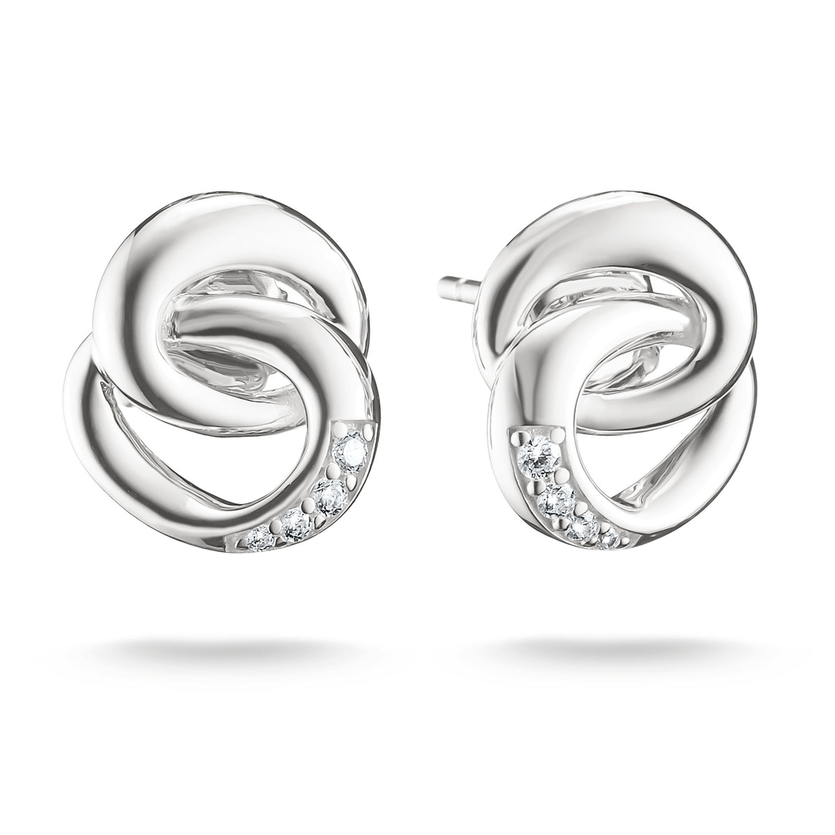 THOMAS SABO SILVER CZ TOGETHER STUD EARRINGS - H2352-051-14