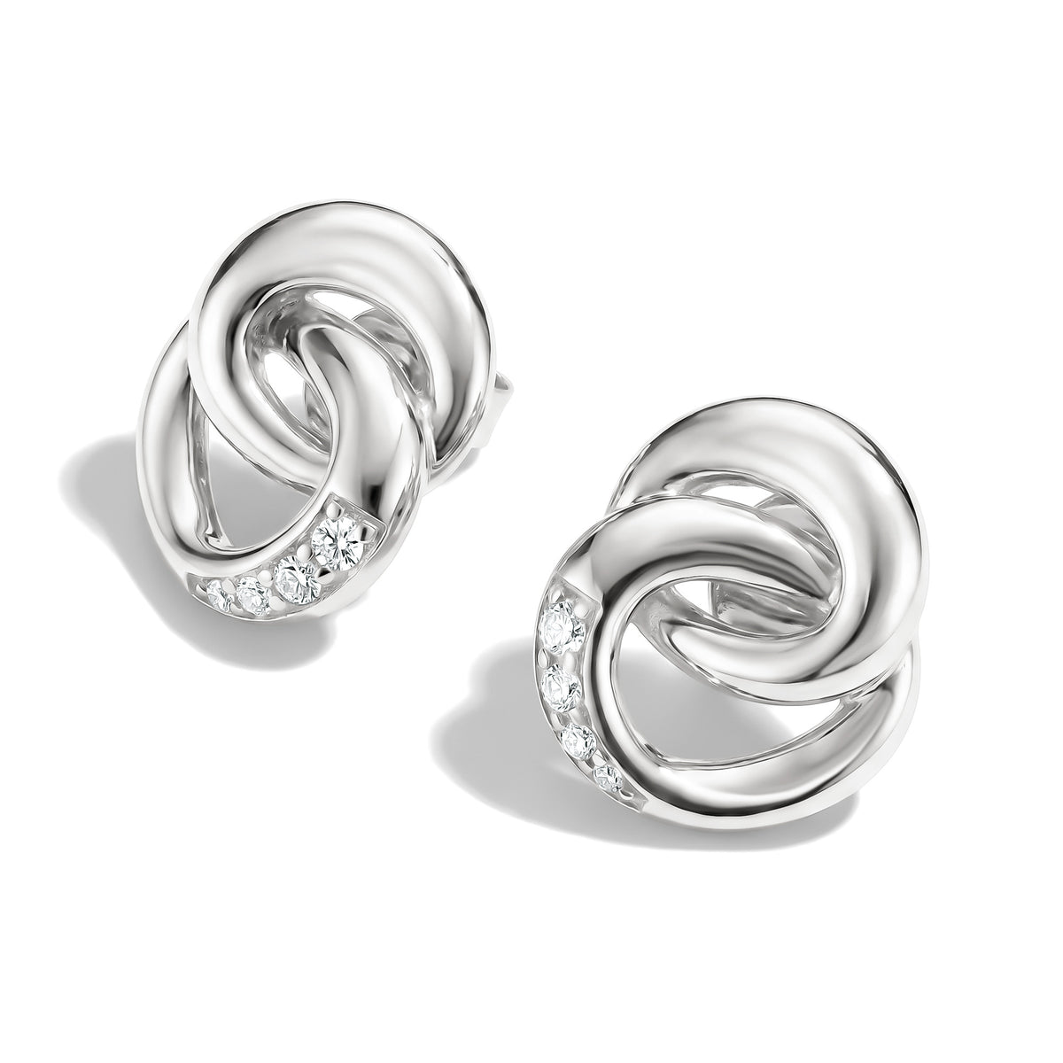 THOMAS SABO SILVER CZ TOGETHER STUD EARRINGS - H2352-051-14