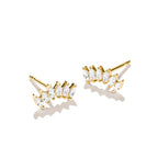 THOMAS SABO SILVER GOLD COLOUR CZ BAR STUD EARRINGS - H2367-M01-14