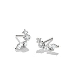THOMAS SABO SILVER CZ CURVE BAR STUD EARRINGS - H2369-051-14