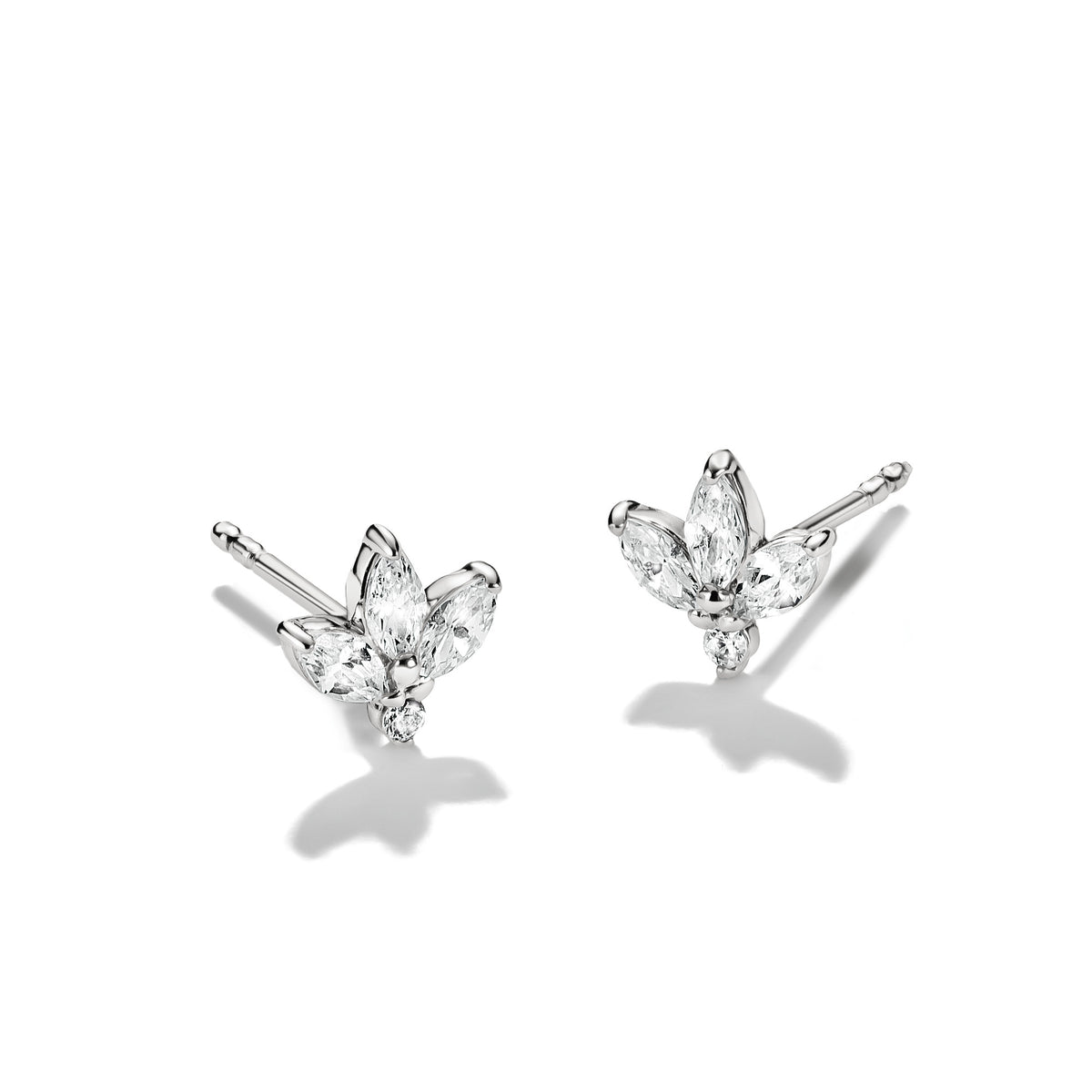 THOMAS SABO SILVER SMALL FLOWER CZ SET STUD EARRINGS