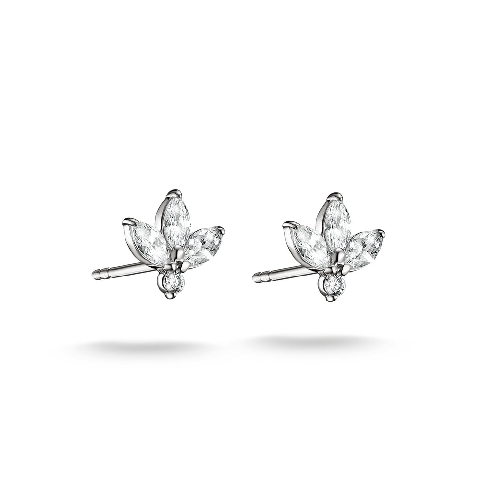 THOMAS SABO SILVER SMALL FLOWER CZ SET STUD EARRINGS