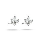 THOMAS SABO SILVER SMALL FLOWER CZ SET STUD EARRINGS