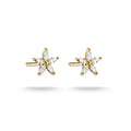 THOMAS SABO SILVER GOLD COLOUR CZ STAR STUD EARRINGS