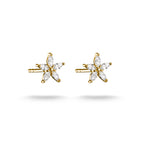 THOMAS SABO SILVER GOLD COLOUR CZ STAR STUD EARRINGS