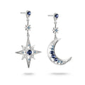 THOMAS SABO GOLD COLOUR CZ SET MOON & STAR DROP EARRINGS - H2379-166-1