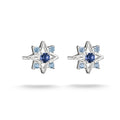 THOMAS SABO SILVER BLUE CZ SET STAR STUD EARRINGS