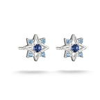 THOMAS SABO SILVER BLUE CZ SET STAR STUD EARRINGS
