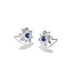 THOMAS SABO SILVER BLUE CZ SET STAR STUD EARRINGS