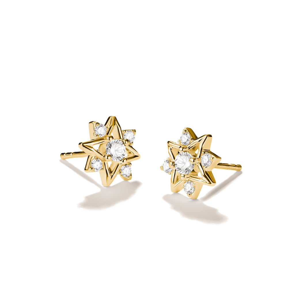 THOMAS SABO SILVER WHT CZ SET STAR STUD EARRINGS