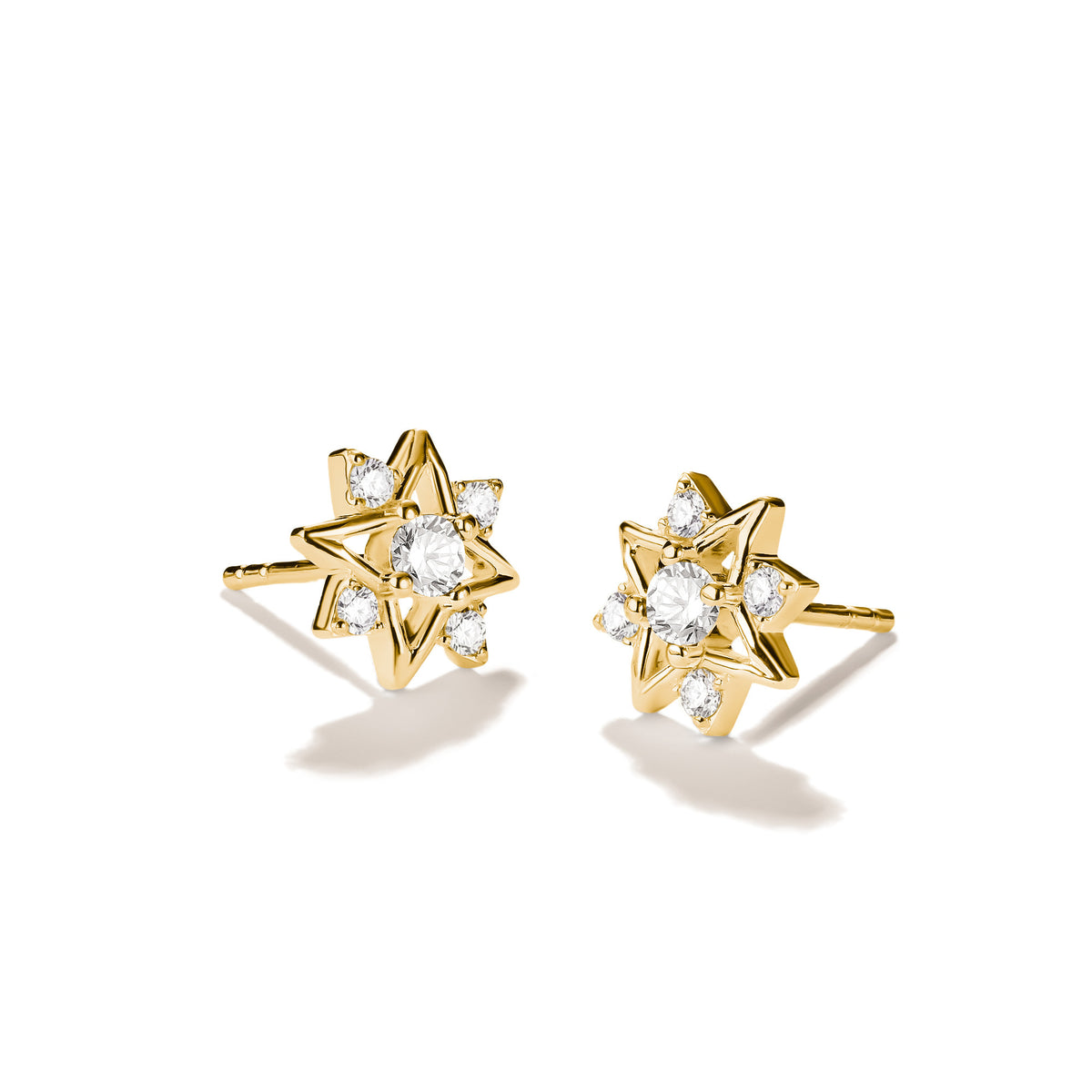 THOMAS SABO SILVER WHT CZ SET STAR STUD EARRINGS