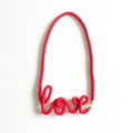 RED THE "LOVE" WORD NECKLET WITH MAGNET CLASP