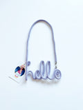 LILAC THE "HELLO" WORD NECKLET WITH MAGNET CLASP
