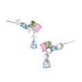 149828/010 NOMINATION SILVER CZ MIXED SHAPE COLOUR ST. EARRINGS - COLOR WAVE