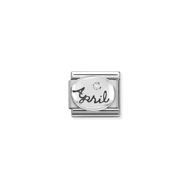 NOM DIAMOND APRIL BIRTHSTONE SILV SH - SYMBOLS