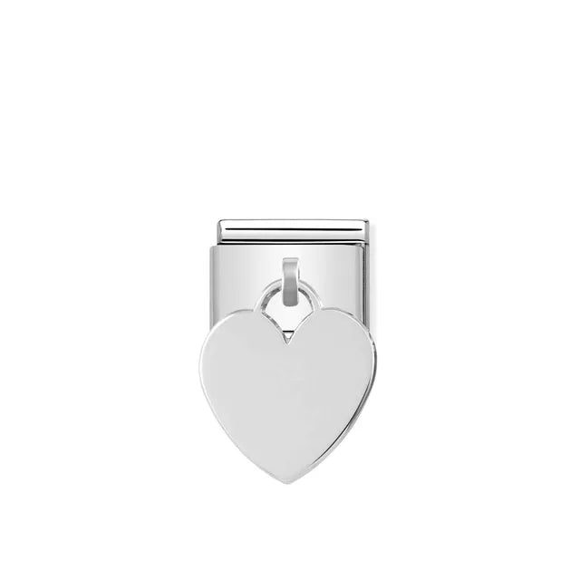 NOM HEART PENDANT SILV - CHARMS PLATE - 331801-02 - BES