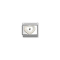 330509/17 NOM MOP HEART - SILV SH - STONE SYMBOLS .