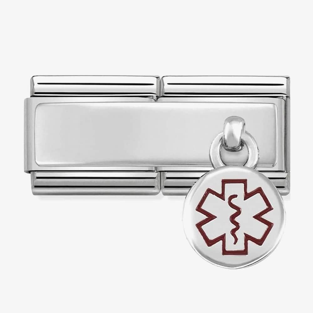 NOM DOUBLE MEDICAL TAG SIL