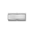 330710/01 NOMINATION PLAIN ENGRAVEABLE SILVER DOUBLE CHARM