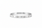 029504/004 NOM SS HEART PAVE WHT CZ LRG- PRETTY BANGLES