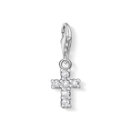 T SABO SILV CZ CROSS PENDANT CHARM