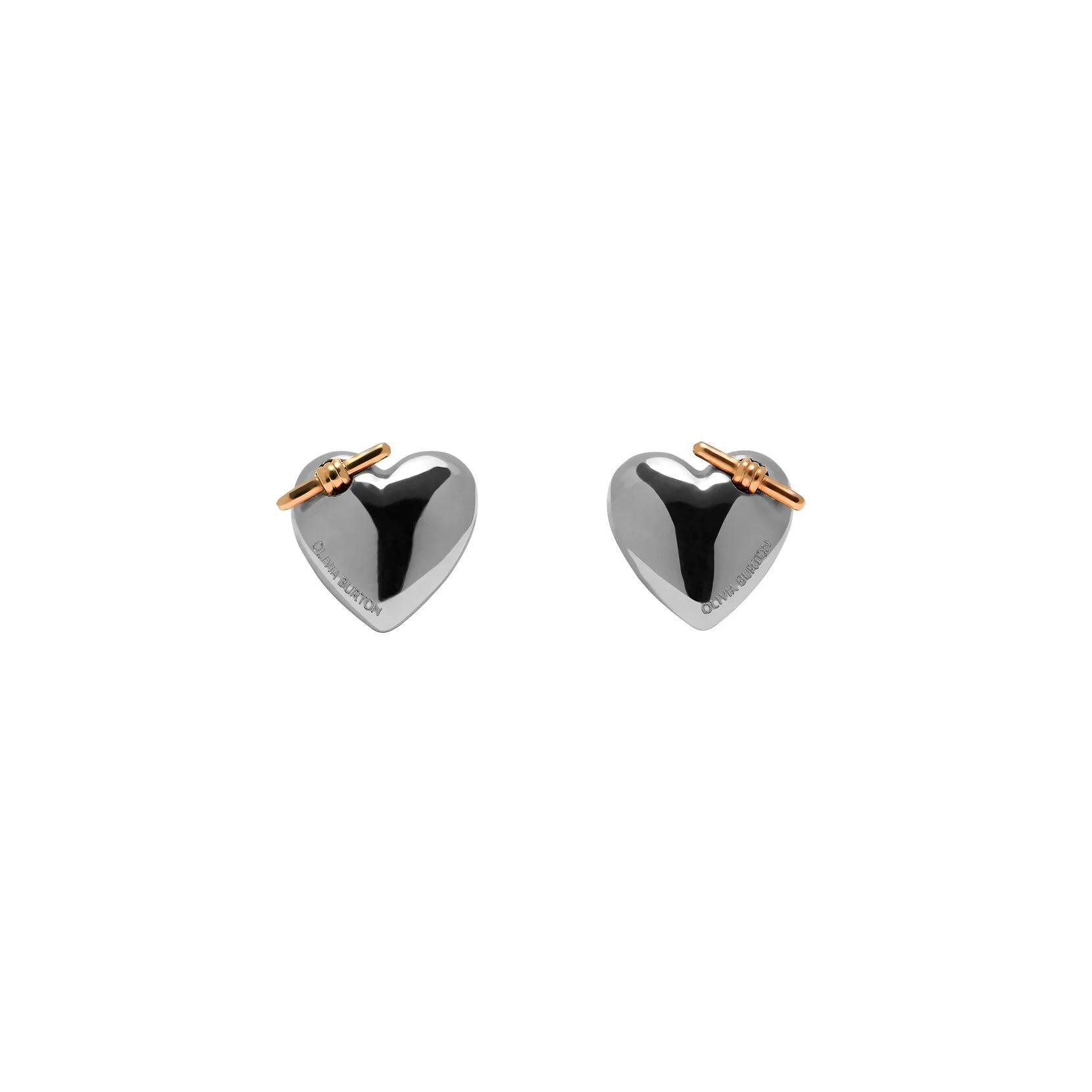 SS SILV CLASSIC KNOT HEART STUD