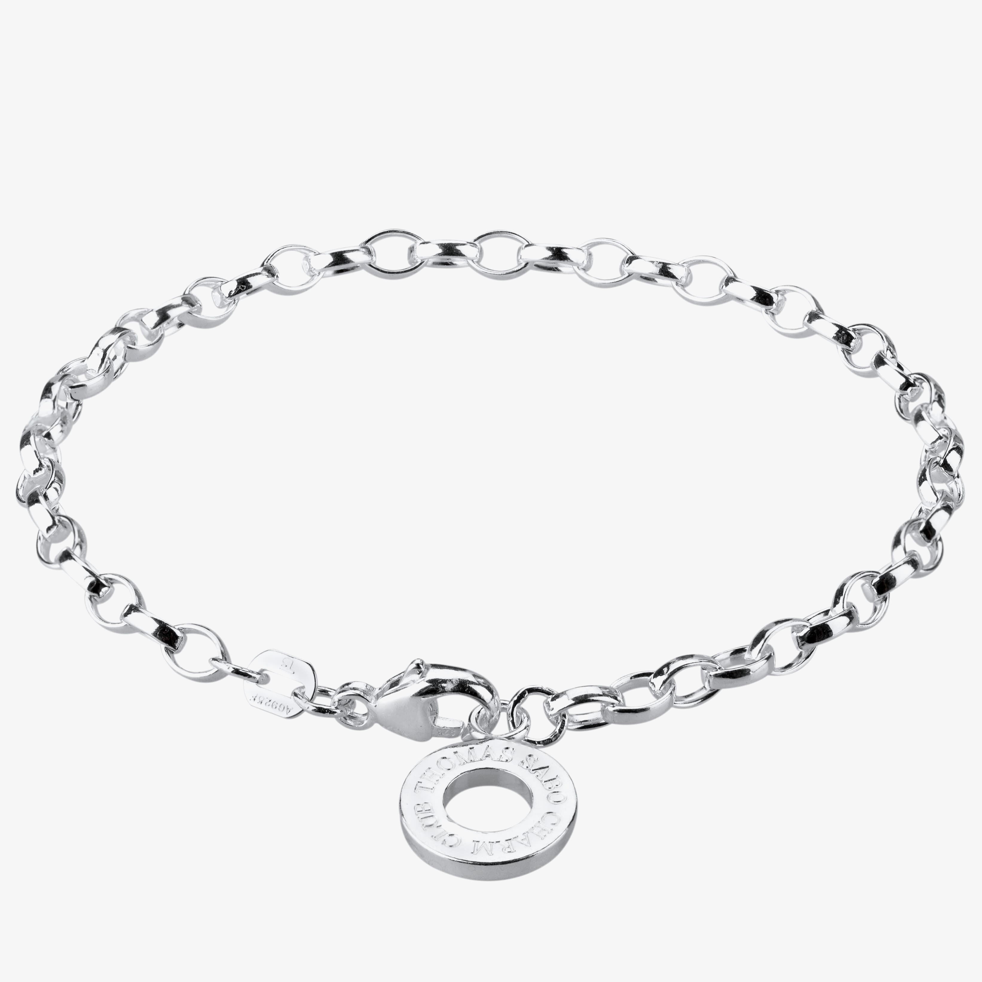 SABO SMALL SILV OVAL BELCHER CHARM CLUB BLET