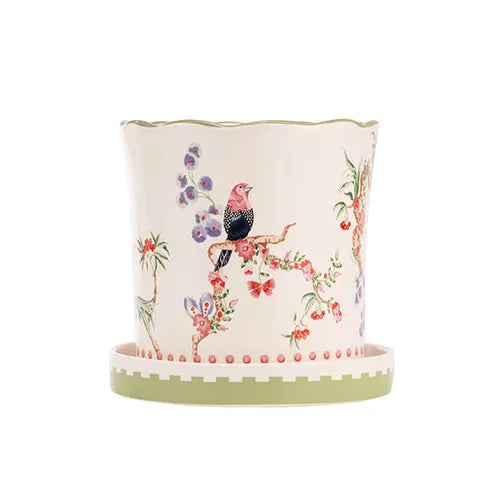 C KIDSTON SPRING BIRDS PLANT POT & TRAY