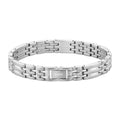 1580812 | GENTS SS BOSS CLASP WESLEY SAT & POL MULTI LINK BRACELET