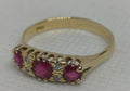 18YG 4.3G LDS 3 RUBY & 4 DIAMOND RING T | PRE OWNED