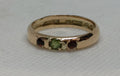 9YG 2.0G GARNET & GRN ST. RING T | PRE OWNED