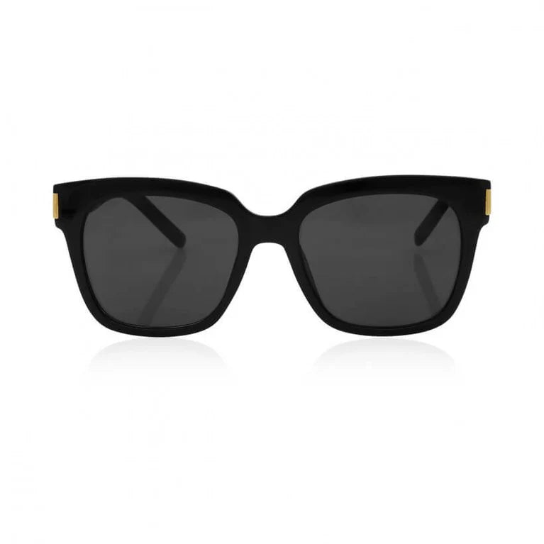 SUNGLASSES | BLK SQUARE FRAME BLK LENS ROMA by Katie Loxton