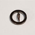 JUST J 15MM SILVER & GUN FEARLESS CHARM WITH FEATHER
