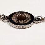 JUST J 15MM SILVER & GUN SHINE STAR CHARM