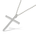 SILVER MICRO PAVE CZ CROSS J JAZZ PENDANT ONLY