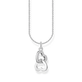 T SABO SILV WHT CZ HEART PEND NLET