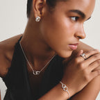 Thomas Sabo SILVER TOGETHER WHITE CZ SET PENDANT & CHAIN