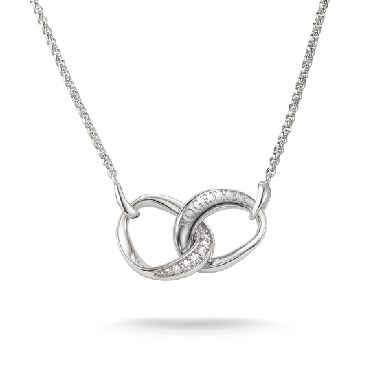 Thomas Sabo SILVER TOGETHER WHITE CZ SET PENDANT & CHAIN