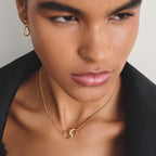 Thomas Sabo SILVER GOLD COLOUR TOGETHER WHITE CZ SET PENDANT & CHAIN