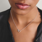 SILVER CZ SET & TOGTHER CIRCLE PENDANT & CHAIN by Thomas Sabo