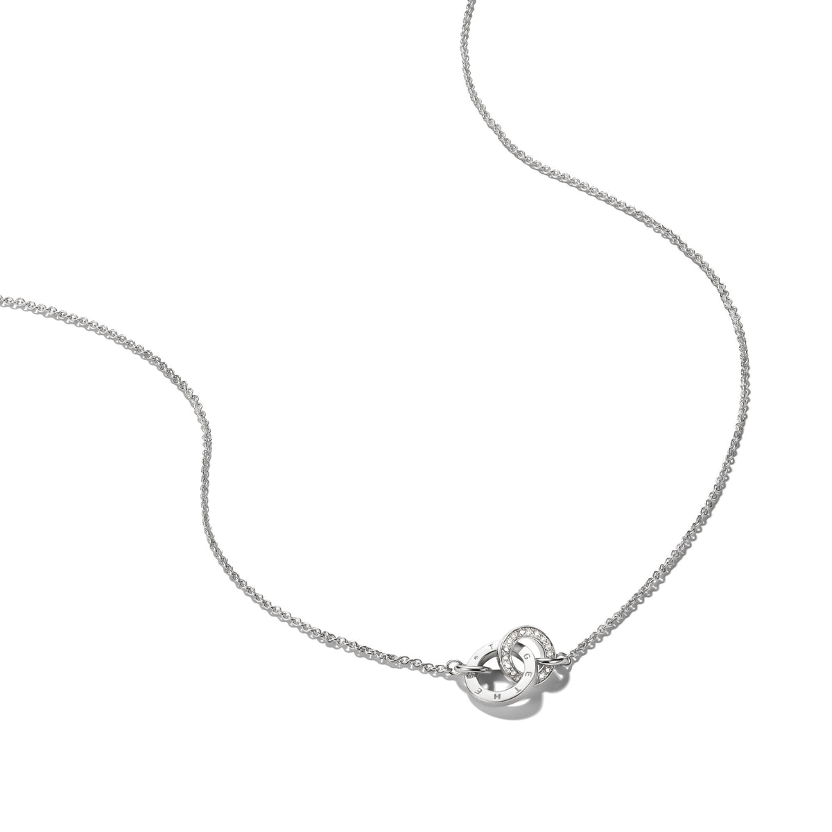 SILVER CZ SET & TOGTHER CIRCLE PENDANT & CHAIN by Thomas Sabo