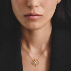 Thomas Sabo GOLD COLOUR CZ SET RND STAR PENDANT & CHAIN