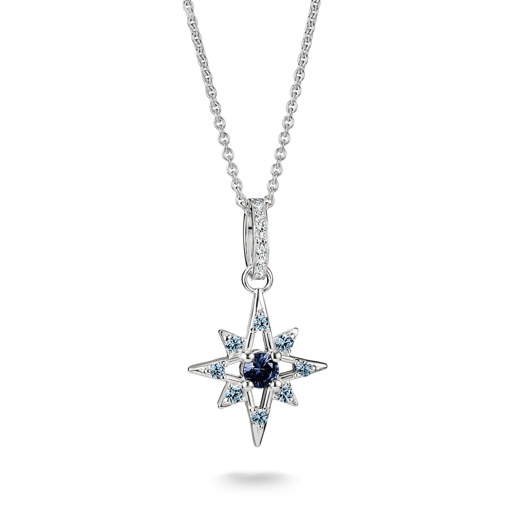 Thomas Sabo SILVER BLUE CZ SET Pendant & Chain