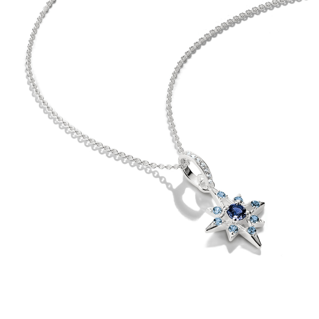 Thomas Sabo SILVER BLUE CZ SET Pendant & Chain